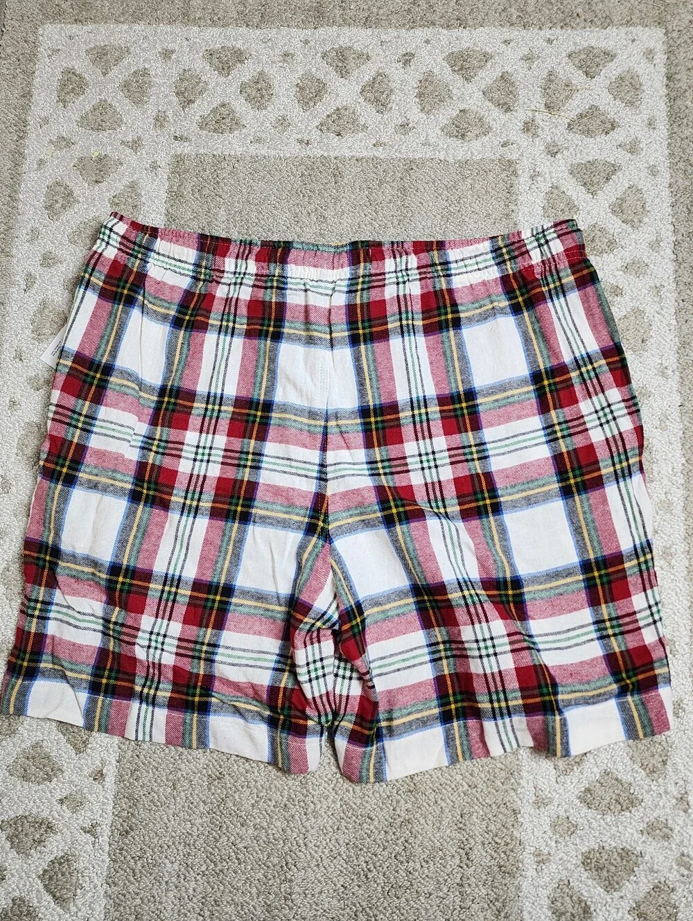 NWT Old Navy Men's Plaid Flannel Pajama Lounge Sleep Shorts XL 100% Cotton
